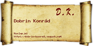 Dobrin Konrád névjegykártya